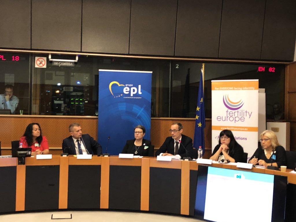 meeting about fertility education in EU Parliament